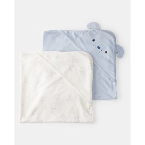Baby 2-Pack Hooded Towels - Blue
