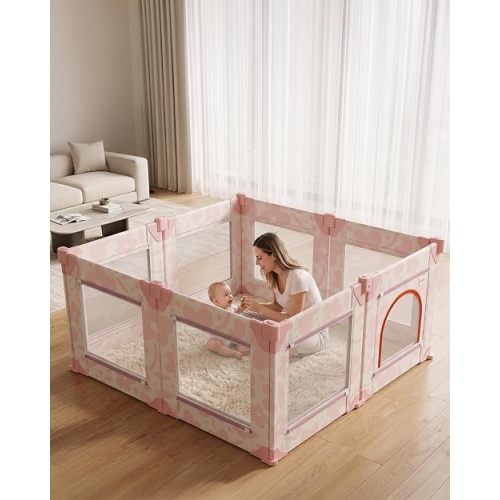 Foldable Baby Playpen, 50x50 PlayPen for Baby and Toddler with 600D Oxford