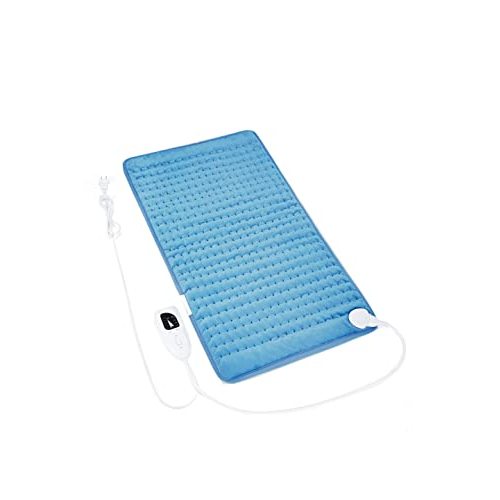 Heating Pad Electric Heat Pad, Hot Heated Pad,Multiple Temp and Timer Settings,Suitable for Shoulders, Neck, arms, Abdomen, Back, Legs, etc. (Blue, 33"X17")