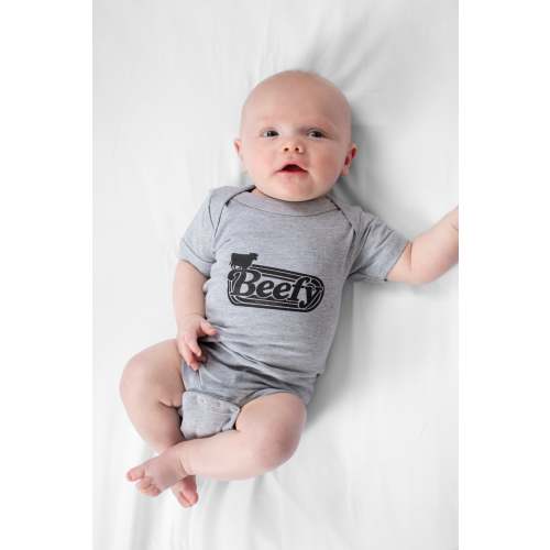 'Beefy' Gray Onesie – American Farm Company