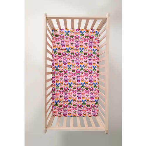 Flutter Garden Fitted Crib Sheet | Little Sleepies