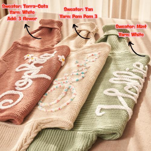 Personalized Baby Name Sweater: Custom Knit Toddler Sweatshirt