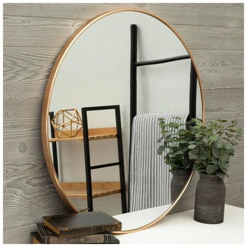 Gold Round Wall Mirror