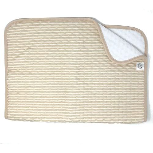 Waterproof Baby Changing Pad – Soft Cotton Top, Leakproof TPU Back, Reusable & Washable for Potty Training & Elimination Communication (Stripes)