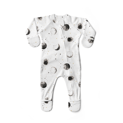 Goumikids Organic Footie Pajama: Color: Many Moons