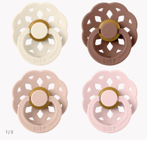 Boheme Pacifiers 4 Pack - Ivory/Blush/Woodchuck/Blossom