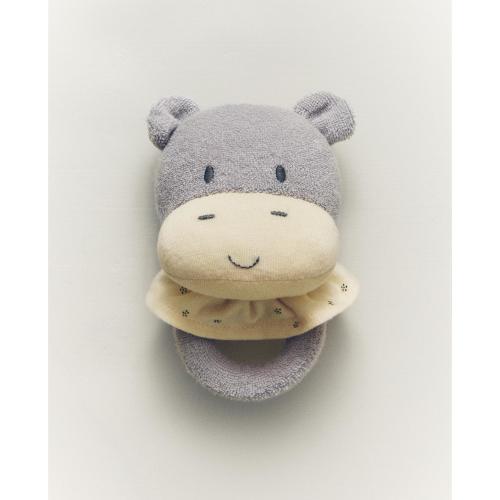 HIPPOPOTAMUS BABY PLUSH TOY RATTLE | Zara Home United States of America