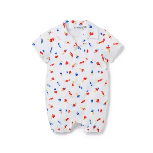 Newborn White Ice Cream Baby Ice Cream Romper by Janie and Jack