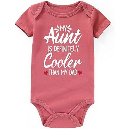 My Aunt Is Cooler Than My Dad Baby Outfits Aunties Bestie Baby Clothes Girl Boy Baby Bodysuits Gifts
