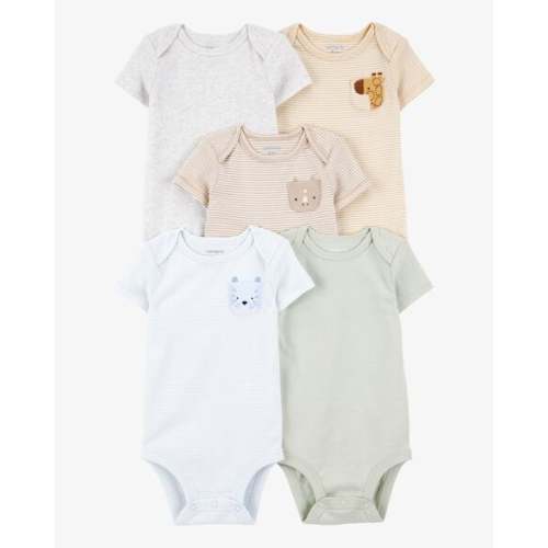 Baby 5-Pack Animals Short-Sleeve Cotton Bodysuits - Carter's | Carter's