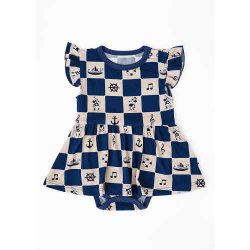 Steamboat Willie Flutter Dress – Little Crowns & Capes - (any size 0-12m)