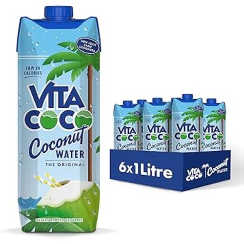 Vita Coco Coconut Water Original, 33.8 Fl Oz (Pack of 6)