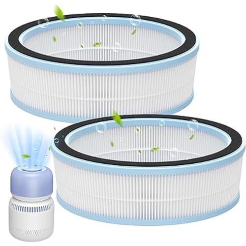isinlive 2 Pack Replacement Filters Compatible with LEVOIT Sprout Evaporative Humidifier LEH-B381S, HEPA Filter for Dust, Pollen, Pet Dander & Odors, Smoke, Park#LRF-B381-WNA, White