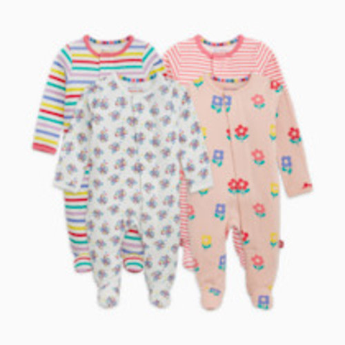 Magnetic Me Cloudstretch Magnetic 4-Pack Footie - Pink Multi, 0-3 M