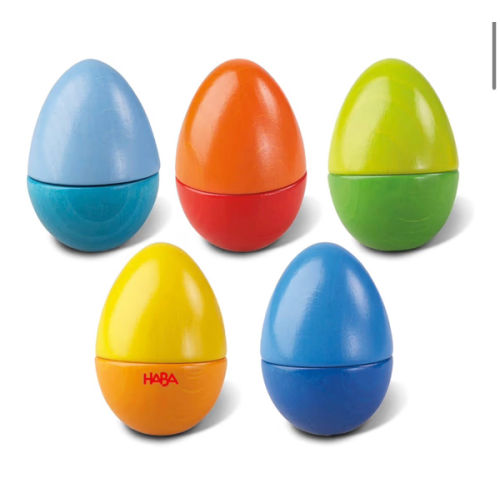 Amazon.com: HABA Fun with Sounds Wooden Eggs - 5 Acoustic Sounds, Made in Germany, Kids Musical Instruments, Toddler Sensory Toys Montessori Toys for 2 yrs+ : Toys & Games