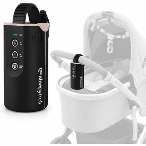 Sleepytroll Baby Rocker Gen2 | Rechargeable Rocker with Motion & Sound Sensors, App Control, 3-Hour Rocking, 12h Battery Life, CE & FCC Certified, Water-Resistant, Scandinavian Design