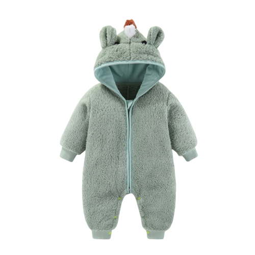 Kovlvoll Newborn Baby Boys Girls Fleece Jumpsuits Long Sleeve Zip up Cute Ear Hooded Fuzzy Thick Winter Warm Rompers