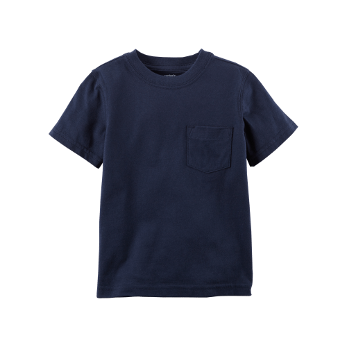 Baby Solid Short-Sleeve Pocket Tee - Navy - Carter's | Carter's
