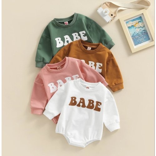 Babe Baby Romper Fall Baby Clothes Retro Baby Outfit - Etsy