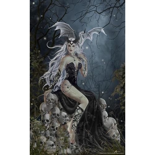 Fairy Goth Wall Art Poster Fairycore Grunge Room Decor Home Office Wall Decor Aesthetic Room Cottagecore Fairy Core Decor Teen Room Gothic Skull Witchy Forest Cool Wall Art Print Poster 24x36