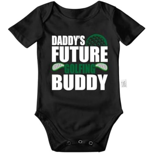 Daddy's Future Golfing Buddy Bodysuit, Baby Boy Outfit, Boys Girls Short Sleeve Jumpsuit Outfits 0-24 Month