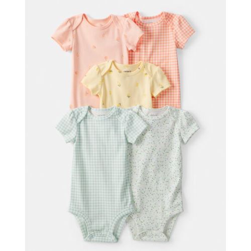 Baby Girl 5-Pack Fruit Multipack Bodysuits - Orange/Green/Yellow | Carter's
