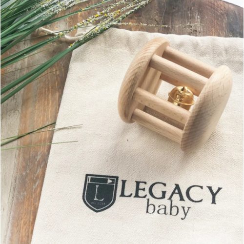 Handmade Montessori Cylinder Wooden Bell Roller