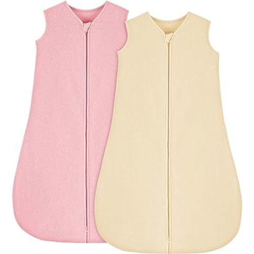 Yoofoss Fleece Baby Sleep Sack 0-6 Months, TOG 1.5 Wearable Blanket Baby for Early Winter with 2-Way Zipper, Micro Fleece Newborn Sleeping Sack
