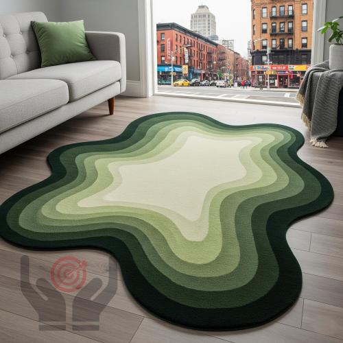 Hand-Tufted Wool Snake Rug: Colorful Modern Accent Rug