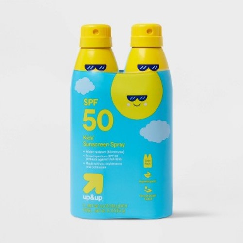 Kids' Sunscreen Spray - SPF 50 - 5.5oz/2pk - up&up™