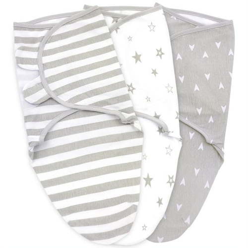 Swaddles for Newborns Baby Swaddle Pack of 3, 0-3 Month, 100% Cotton Newborn Swaddle Baby Wraps Baby Girl and Boy Adjustable Swaddle Blanket, Soft Baby Blankets