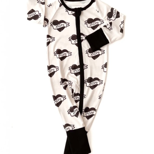 Bamboo Zip Romper | Mom Tattoo – The Rocking Horse Co.