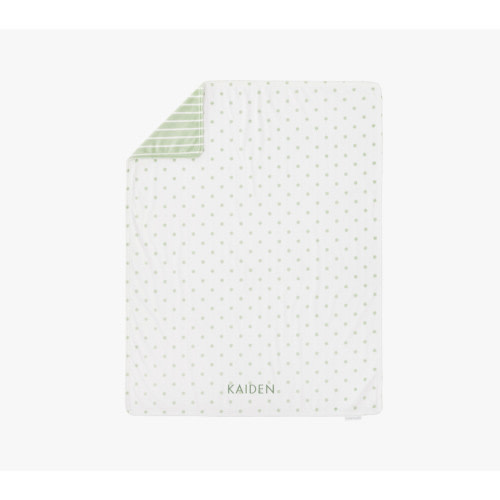 Dot & Stripe Chamois Baby Blanket