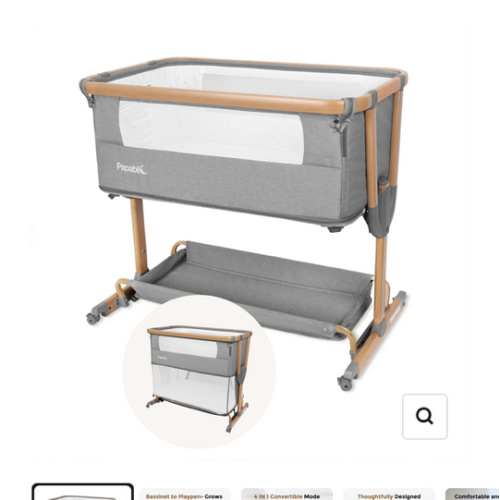 4-in-1 Baby Bassinet with Playard Extension