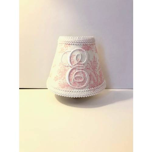 MADE TO ORDER Light Pink Toile Monogrammed Night Light (also available with no monogram)