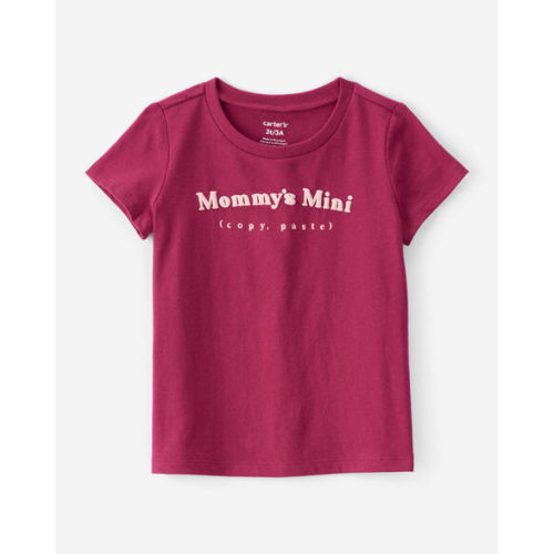 Toddler Girl Mommy's Mini Short-Sleeve Graphic Tee - Burgundy - Carter's | Carter's