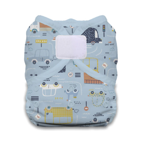 Thirsties Duo Wrap Size 1 - Hook and Loop - “Traffic Jam” Print