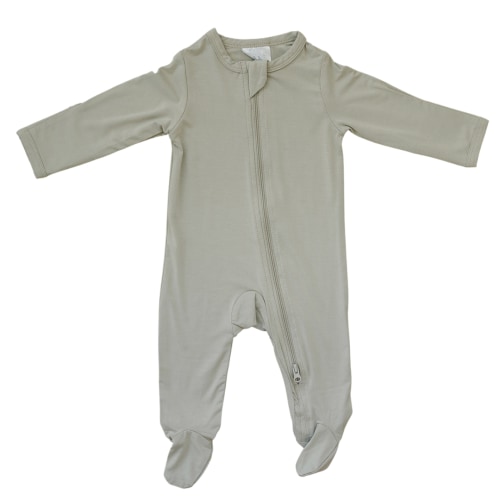 Mebie Baby Oatmeal Bamboo Zipper Gender Neutral
