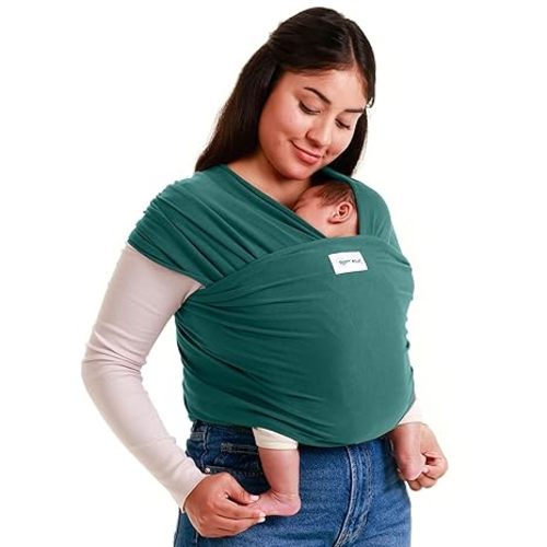 Sleepy Wrap Stretchy Ergonomic Baby Carrier Sling for Newborns to Toddlers - Hands-Free Lightweight Baby Wrap 7-35 lbs (Dark Gray)