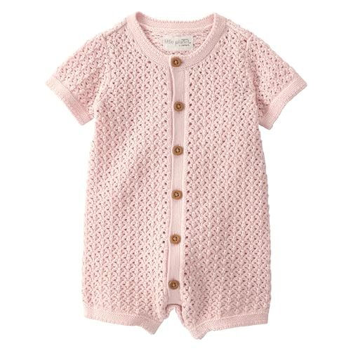 little planet by carter's Unisex Baby Waffle Knit Button-Front Jumpsuit made with Organic Cotton