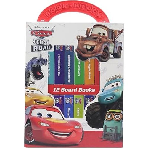 Disney Pixar Cars Lightning McQueen, Mater, and More! - My First Library Board Book Block 12-Book Set - First Words, Alphabet, Numbers, and More! Baby Books - PI Kids