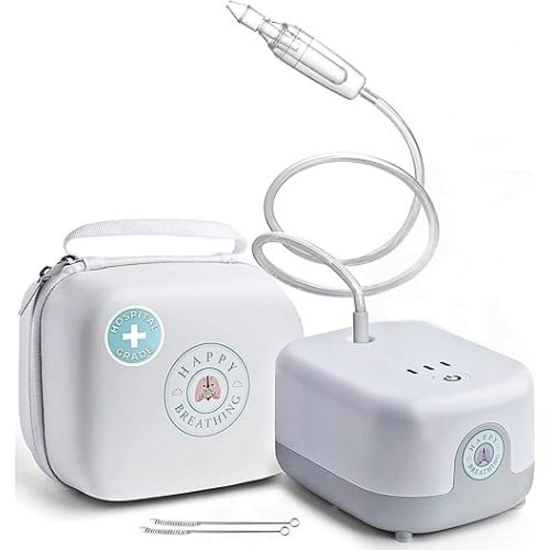 Hospital Grade Nasal Aspirator For Baby – Electric Nose Sucker for Baby & Toddler with 3-Level Suction, Portable & Rechargeable Mucus Removal for Breathing Relief, Cordless Booger Sucker & Snot Sucker