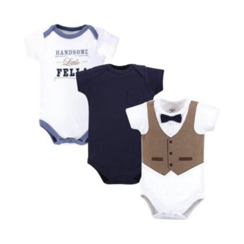 Little Treasure Baby Boys Everyday Cotton Snapsuits