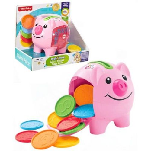 Fisher Price - Laugh, Learn, Grow & Play Smart Stages Learn to Use & Save Money Piggy Bank for Toddlers