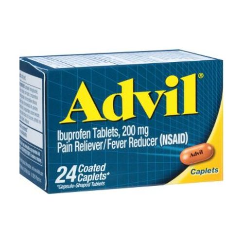Advil NSAID Pain Relieving Ibuprofen Caplets - 24ct: Whole Body, Tablet Form, Original Flavor
