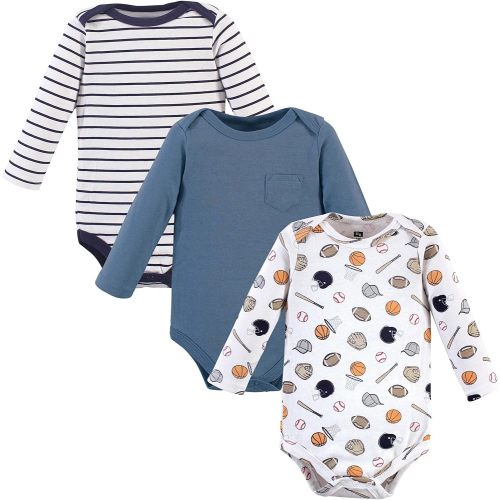 Hudson Baby unisex-baby Cotton Long-sleeve Bodysuits