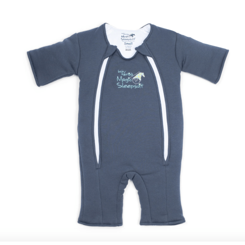 Size Large- Navy Blue Baby Merlin’s Magic Sleepsuit – Premium 100% Cotton Baby Sleepwear