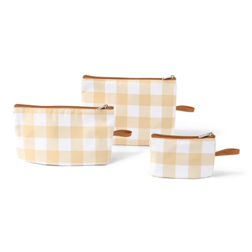 Packing Pouch Trio - Gingham Beige