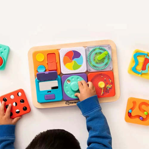 PlayTab Sensory Toys | Fat Brain Toys Modular Activity Board | Lil Tulips