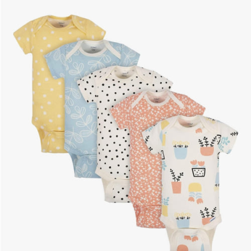 Grow by Gerber baby-boys 5-pack Short-sleeve Onesies Bodysuits